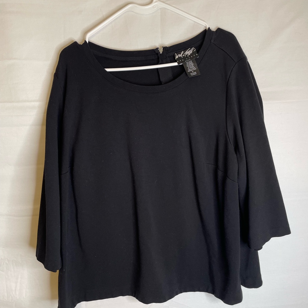 Lord & Taylor Women’s Size 1x Professional Top Black 388